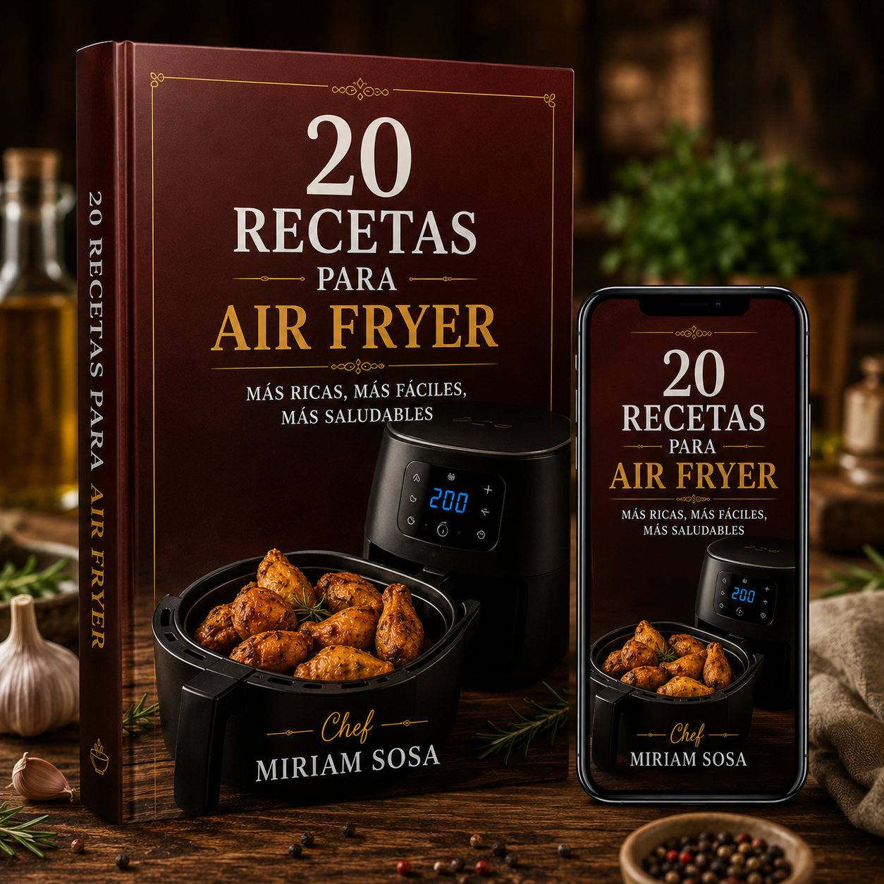 20 Recetas para Air Fryer - "Más Ricas, Más Fáciles, Más Saludables"